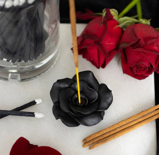 Black Rose Incense Stick Holder