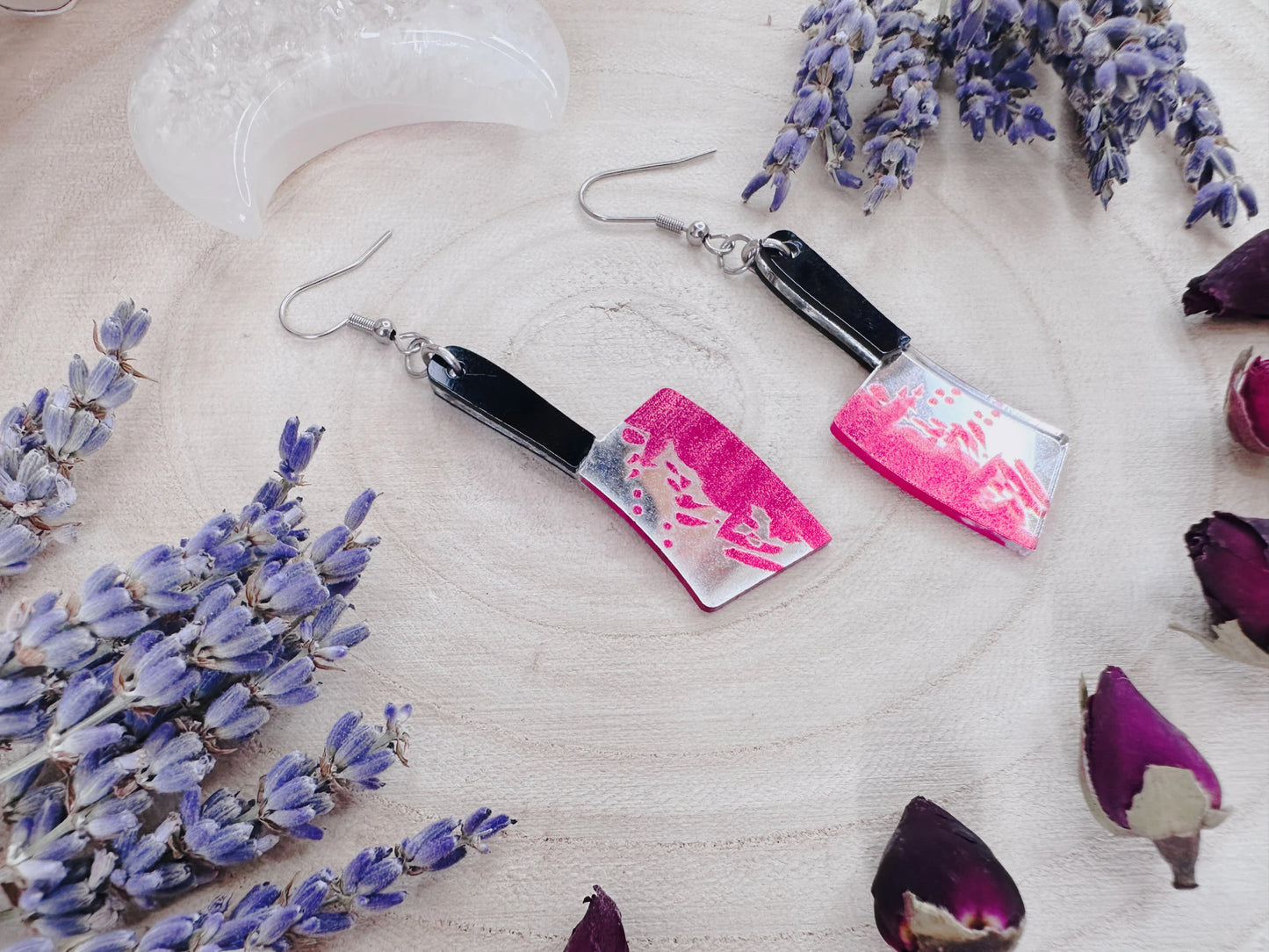 Bloody Cleaver Horror Earrings