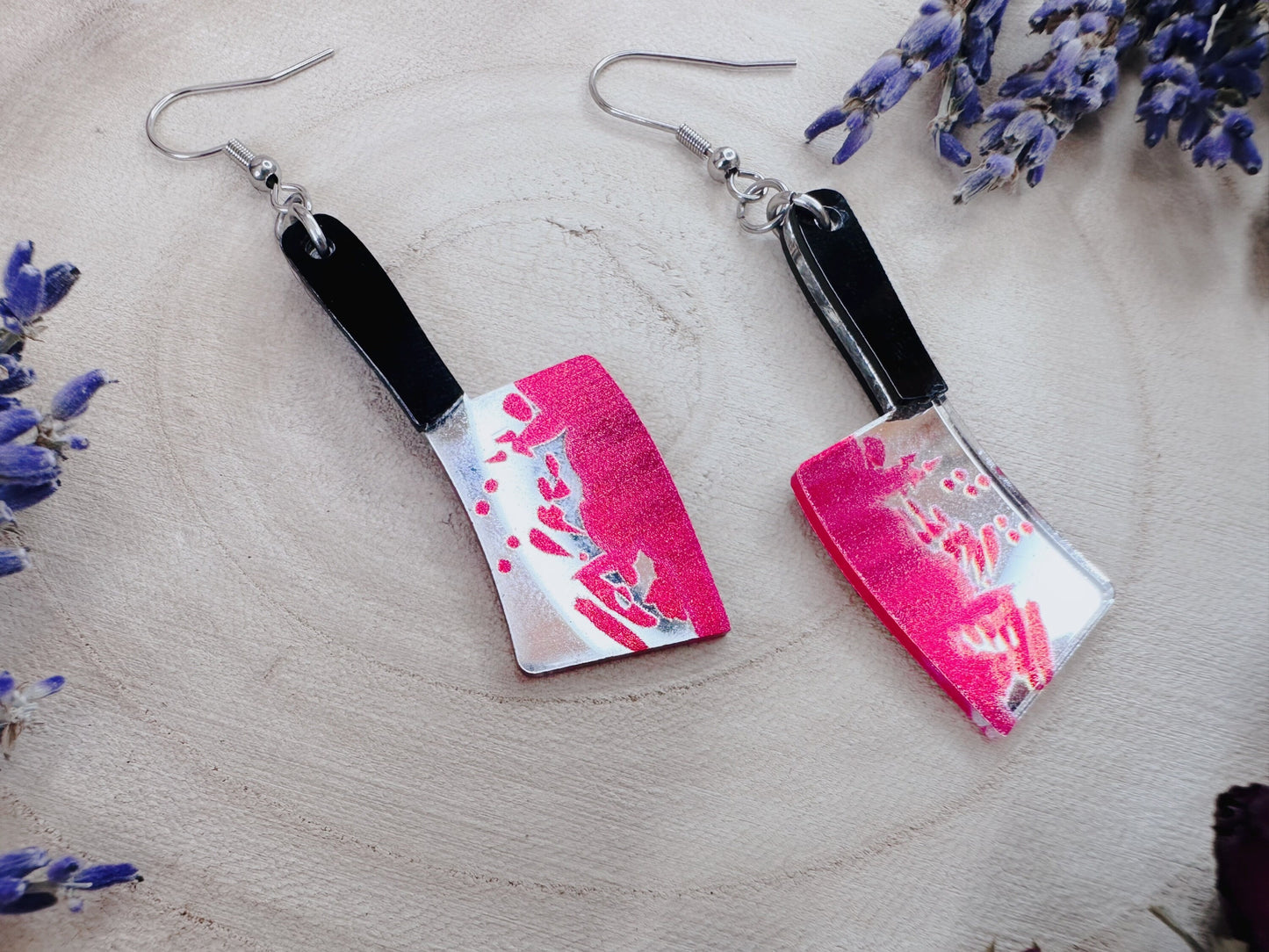 Bloody Cleaver Horror Earrings