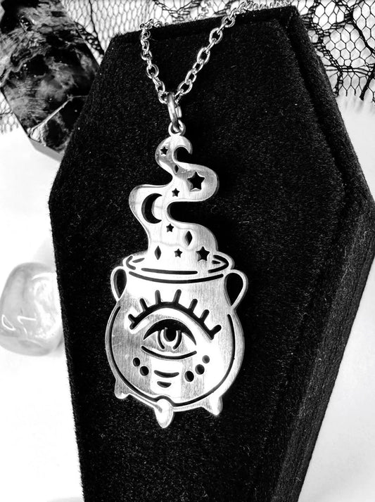 Stainless Steel Cauldron Necklace