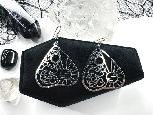 Stainless Steel Celestial Planchette Earrings