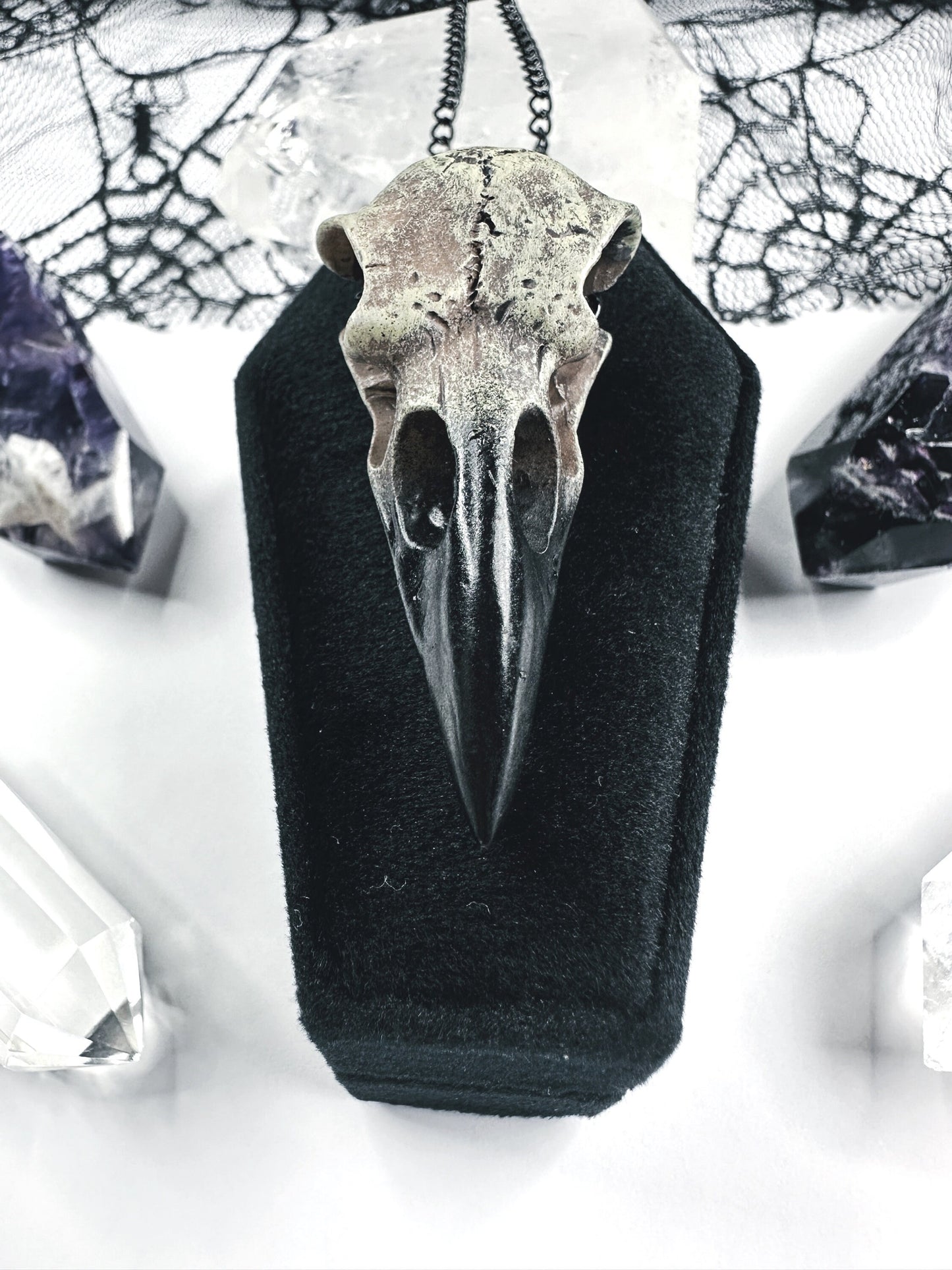 Death Of The Raven Skull Necklace