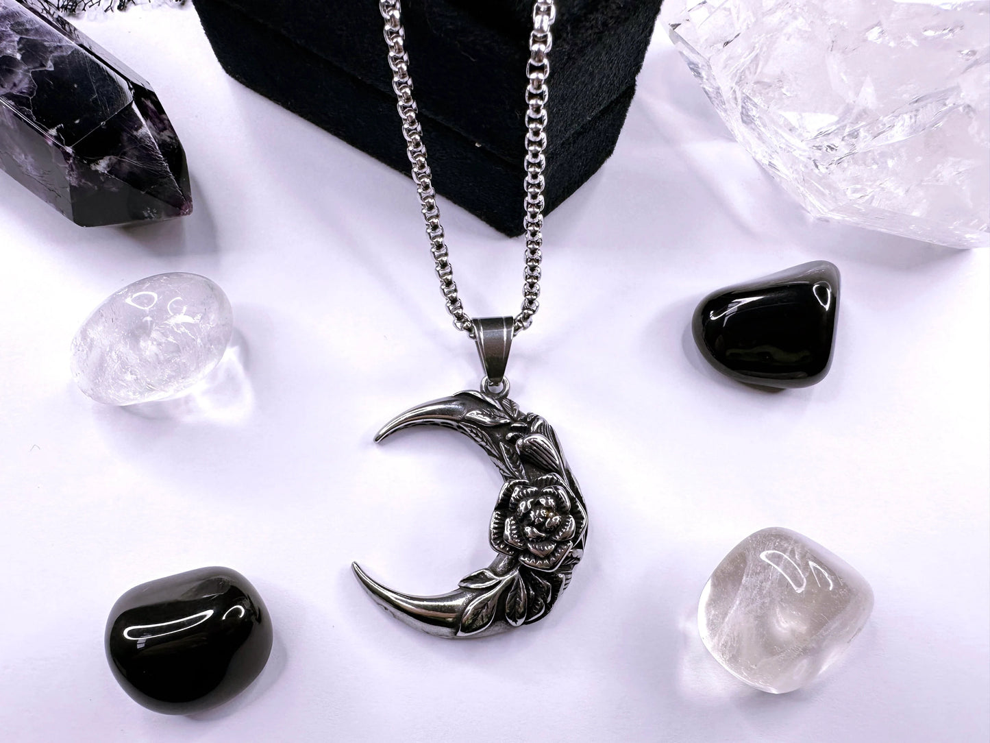 Stainless Steel Enchanted Moon Necklace