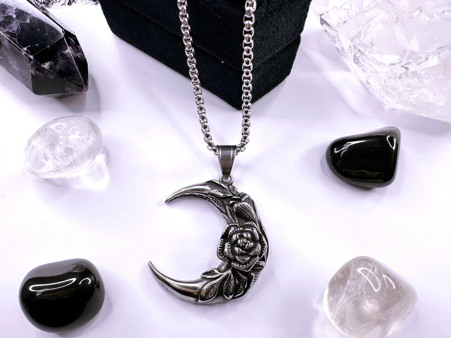Stainless Steel Enchanted Moon Necklace