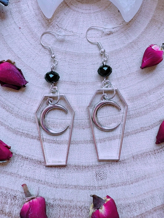 Eternal Moon Coffin Earrings
