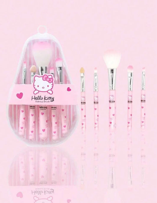 Hello Kitty 5 Piece Travel Makeup Brush Set