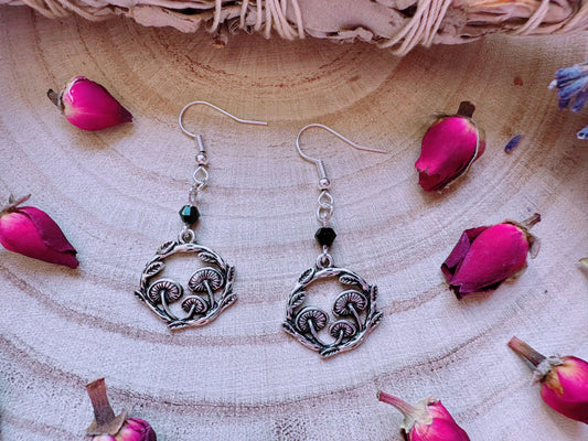 Mushroom Ring Earrings