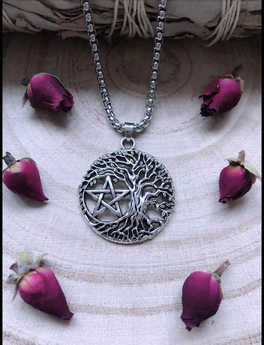 Pentagram Tree Necklace