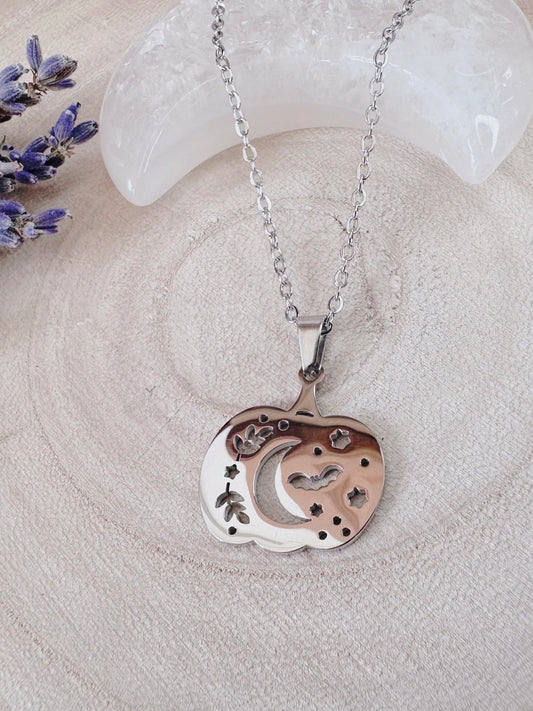 Stainless Steel Pumpkin Necklace