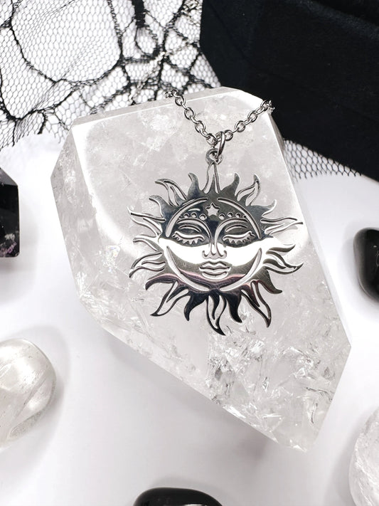 Stainless Steel Sun Necklace