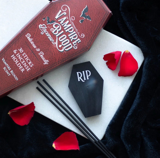Vampire Blood Incense Sticks & Coffin Incense Holder